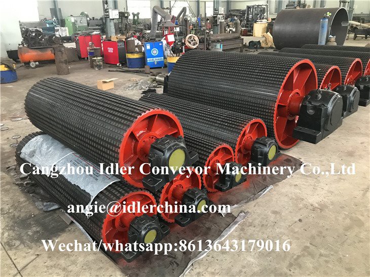 rubber ceramic coted conveyor pulley